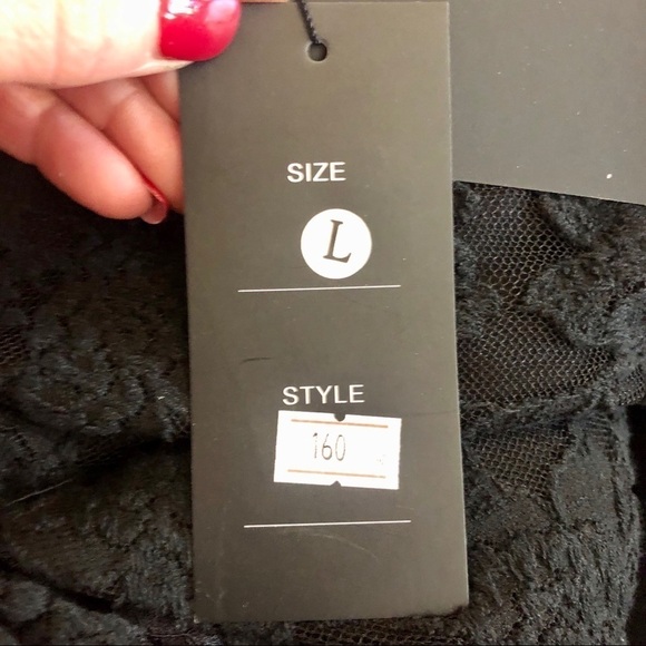 NWT Angel-fashion black, stretchy lace mermaid style halter gown. Large - Picture 9 of 12